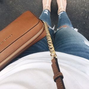 Steve Madden White Gold Chain Crossbody bag